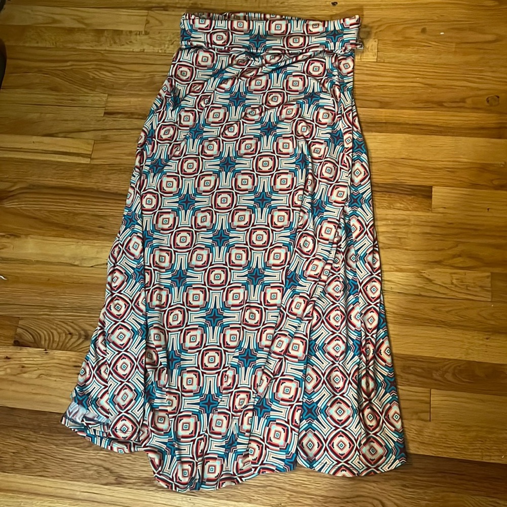 Lularoe Maxi Skirt with Geometric Shapes